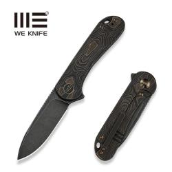 Couteau Pliant We Knife Elementum Lame Acier MagnaCut Manche Titane Bronze et Noir Frame Lock