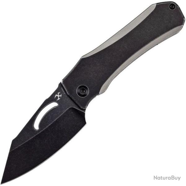Couteau Kansept Loki Lame Acier CPM-S35VN Manche Titane Noir Gris Framelock K1058A1