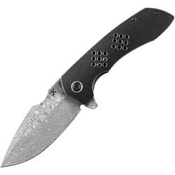 Couteau Kansept Entity Lame Damas Manche Titane Noir Framelock K1036A3