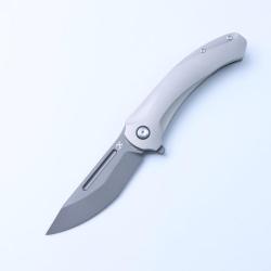 Couteau Kansept Hira Lame Acier CPM-S35VN Manche Titane Gris Framelock K1090A4