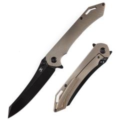 Couteau Kansept Colibri Tech Lame Acier CPM-S35VN Manche Titane Bronze Framelock K1060A5