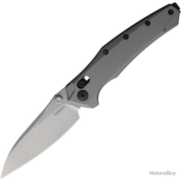 Couteau Kershaw Bareknuckle Lame Acier CPM-MagnaCut Manche Aluminium Gris DuraLock KS6777GRYSW