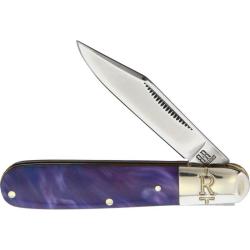 Couteau Rough Rider Barlow Purple Swirl Lame Acier Inox Manche Synth&eacute;tique Violet Slip Joint RR2153