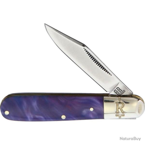 Couteau Rough Rider Barlow Purple Swirl Lame Acier Inox Manche Synth�tique Violet Slip Joint RR2153