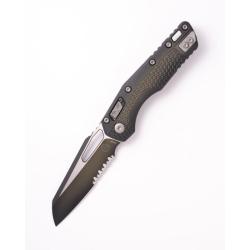 Couteau Microtech MSI Lame Acier M390MK Manche Polym&egrave;re Vert RAM-LOK Made In USA MCT210T2PMFBO