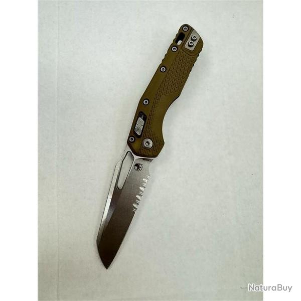 Couteau Microtech MSI Lame Acier M390MK Manche Polym�re Dark Earth RAM-LOK Made In USA MCT210T11PMDE