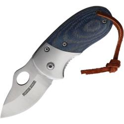 Couteau Pliant Rough Ryder Mini Denim Lame Acier Inox Manche Micarta Denim Bleu Linerlock RR2794
