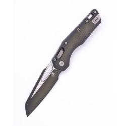 Couteau Microtech MSI Lame Acier M390MK Manche Polym&egrave;re Vert RAM-LOK Made In USA MCT210T1PMFBO