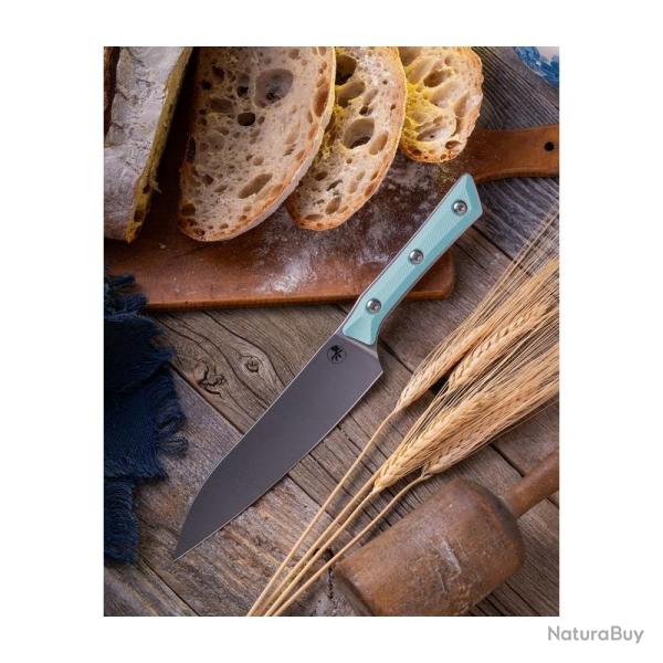Couteau Fixe Microtech Utility Lame Acier M390MK Manche G10 Bleu �tui Feutre Made In USA MCT340010CA