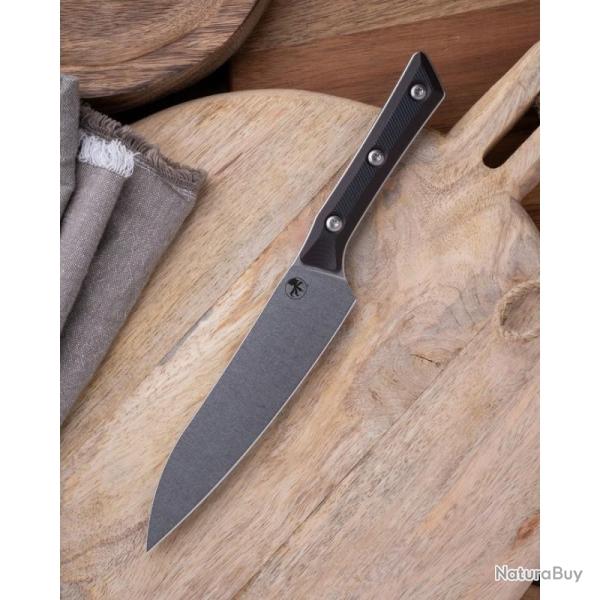 Couteau Microtech Utility Lame Acier M390MK Manche G10 Black Cherry �tui Feutre MCT340010BC