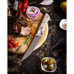 Couteau Fixe Microtech Boning Lame Acier M390MK Manche G10 Ivoire &Eacute;tui Feutre MCT3100B10IV