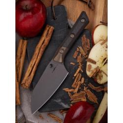 Couteau Fixe Microtech Santoku Lame Acier M390MK Manche Carbone &Eacute;tui Feutre Made In USA MCT3300B1DLC