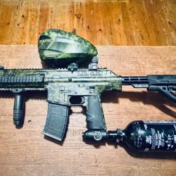 Paintball BT TM-15 &eacute;lectronique camouflage + Dye Rotor + bouteille air comprim&eacute;