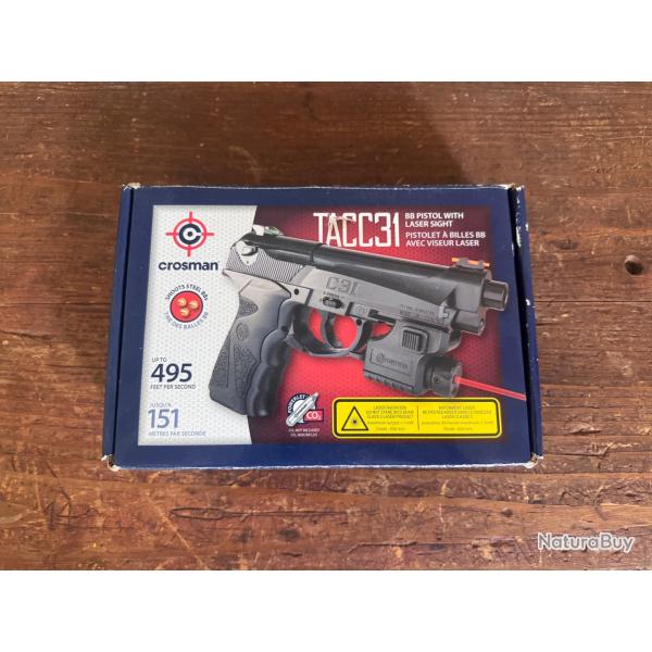 Pistolet CO? Crosman TAC C31 ? 4,5 mm ? Bo�te et notice d'origine