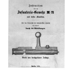Livre num&eacute;rique Manuel du fusil Mauser Gewehr 1871 M71 et sa munition militaria REF : LN1