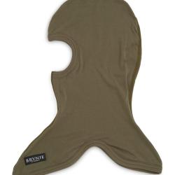 Cagoule Brynje Arctic double &eacute;paisseur laine m&eacute;rinos 220 g/m&sup2; - Vert olive / Taille unique