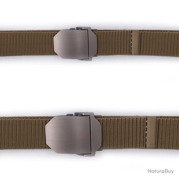 Ceinture sangle OPEX en nylon � boucle acier 3,5 x 130 cm - Coyote
