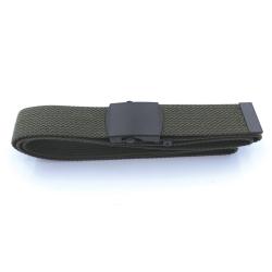 Ceinture sangle Opex en toile de coton 140 x 3,2 cm ajustable - Vert arm&eacute;e