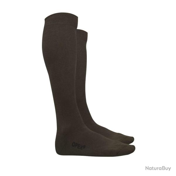 Chaussettes mi-bas Opex en coton et polyester � fibre Coolmax - Vert arm�e / 43/46