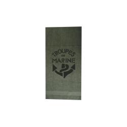 Serviette militaire Opex coton 500 g/m&sup2; 50 x 100 cm marquage - Vert arm&eacute;e