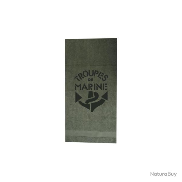 Serviette militaire Opex coton 500 g/m� 50 x 100 cm marquage - Vert arm�e