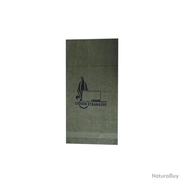 Serviette militaire Opex en coton 50 x 100 cm au logo du k�pi - Vert arm�e