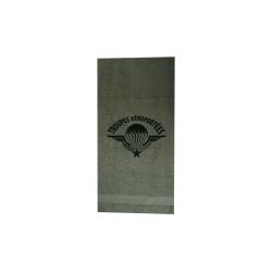 Serviette militaire Opex en coton 50 x 100 cm avec marquage Para - Vert arm&eacute;e