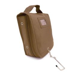 Trousse de toilette Opex grand mod&egrave;le polyester enduit PVC - Noir