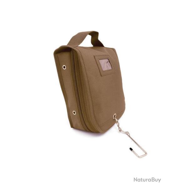 Trousse de toilette Opex grand mod�le polyester enduit PVC - Noir