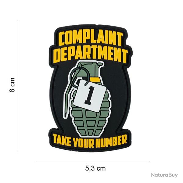 Patch 3D PVC Complaint Department (101 Inc)