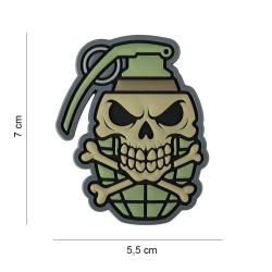 Patch 3D PVC Grenade Skull and Bones (101 Inc)