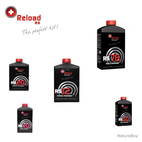 Poudre RELOAD SWISS RS RS 20 BIDON 500 gr
