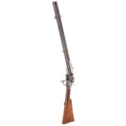 EXCEPTIONNELLE CARABINE COLONEL LEMAT CALIBRE 11MM & 20/50 PERCUSSION CENTRALE FINITION D'ORIGINE BL