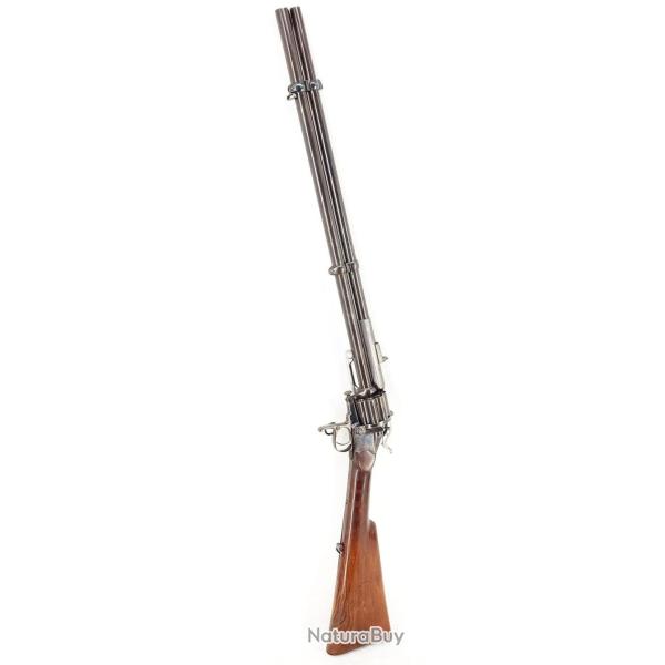 EXCEPTIONNELLE CARABINE COLONEL LEMAT CALIBRE 11MM & 20/50 PERCUSSION CENTRALE FINITION D'ORIGINE BL