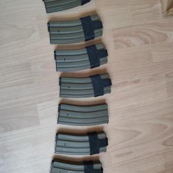 Lot de 7 Chargeurs hi cap lancer tactical tan en m&eacute;tal
