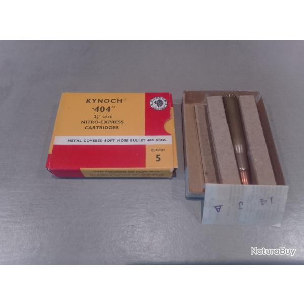 Belle bo�te kynoch avec 1 munition correspondante de 404 NITRO ESPRESS