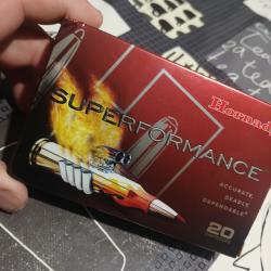 1 bo&icirc;te de 20 cartouches balles HORNADY SUPERFORMANCE . Calibre 270 winchester.