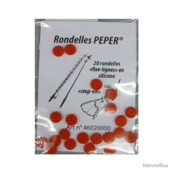 RONDELLES PEPER STOP-VIF EN SILICONE - 20 PIECES