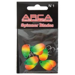 PALETTES DE CUILLER TOURNANTE ARCA N&deg;0 - x 10 FIRETIGER UV