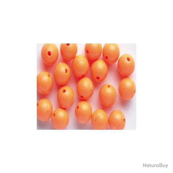 PERLES FLUORESCENTES ARCA ORANGE - 20 PIECES 6MM