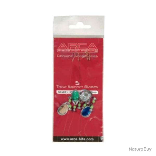 BAS DE LIGNE ARCA TROUT SPINNER BLADES COLOURED - 5 PIECES