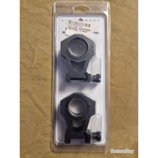 Colliers hauts SIGHTMARK 25,4mm/30mm pour rail Picatinny/Weaver HILMAR SUPER DESTOCK !!!