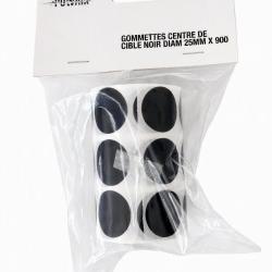 GOMMETTES CENTRE DE CIBLE NOIR DIAM 25MM X 900