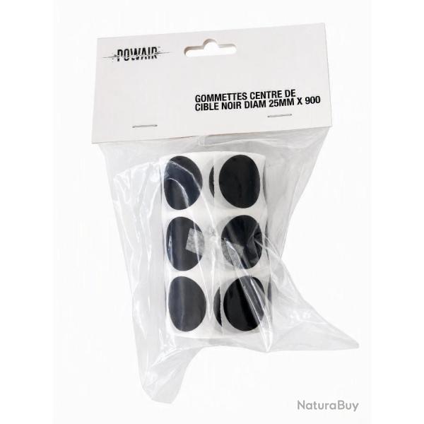 GOMMETTES CENTRE DE CIBLE NOIR DIAM 25MM X 900