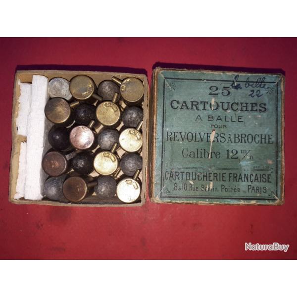 Boite incompl�te 18 Cartouches 12MM Broche C.F N�406 - Marquage divers -