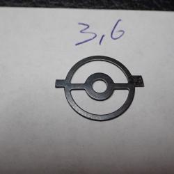 Iris, guidon, grain pour tunnel de dioptre. Taille 3.6 Rond. Diam&egrave;tre 17,1 mm