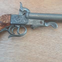 R&eacute;plique pistolet Double Canon type Lefaucheux (Denix) - M&eacute;canisme Fonctionnel