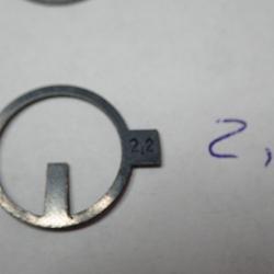 Iris, guidon, grain pour tunnel de dioptre. Grain taille 2.2 - Diam&egrave;tre 17,1 mm