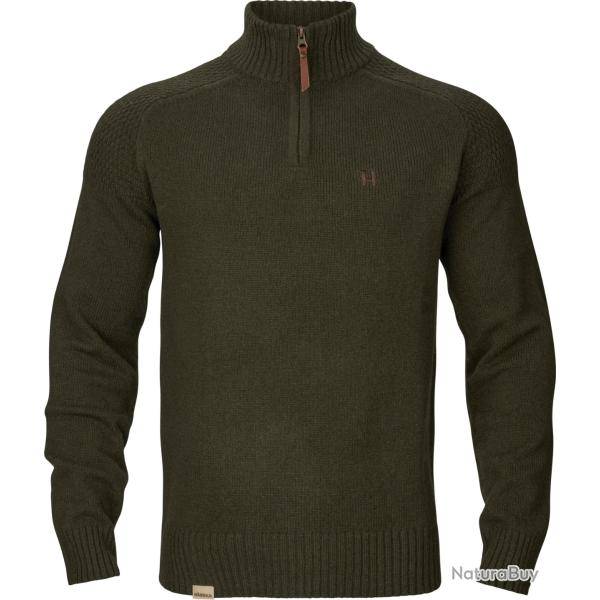 PULLOVER HARKILA VINCENT MERINO DEMI-ZIPPE COLORIS ROSIN TAILLE M NEUF