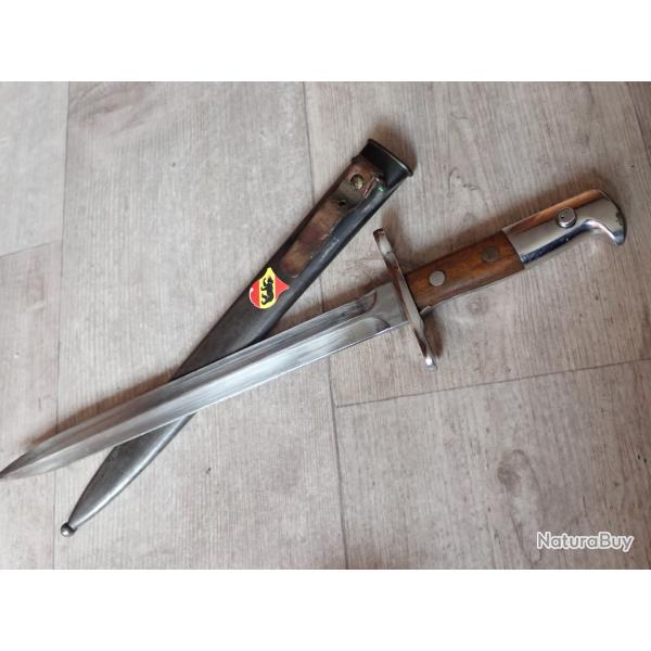 585903 BAIONNETTE SUISSE MODELE 1918 POUR FUSIL SCHMIDT RUBIN K31 ou K11. Chrom�e